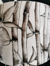Load image into Gallery viewer, 30cm handpainted velvet lampshade, BAMBOO in black and white
