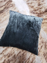 Load image into Gallery viewer, Hand-painted velvet cushions, OVAL black and cream.
